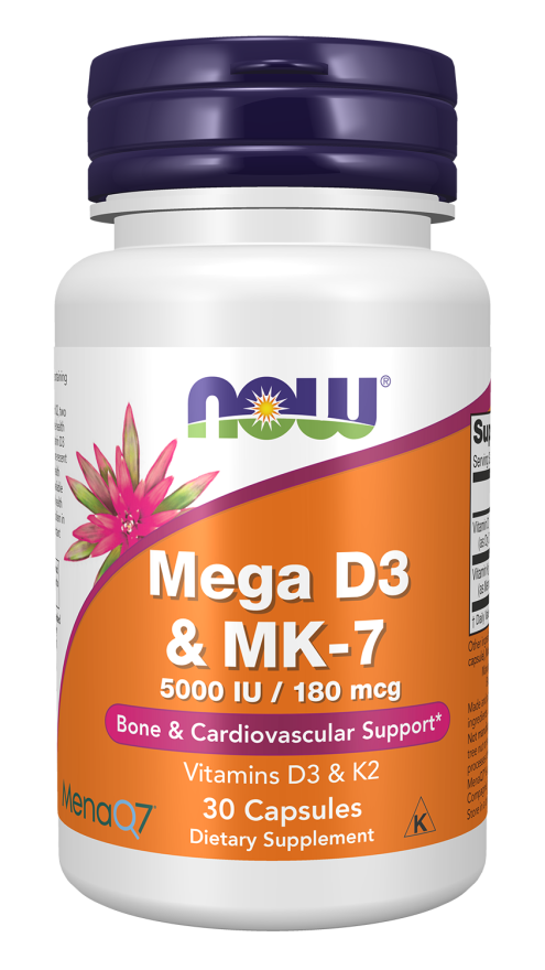 Now  Mega D-3 & MK-7 60 Capsules