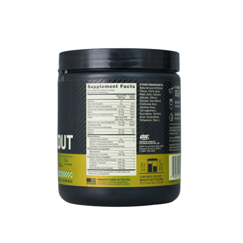 Optimum Nutrition Gold Standard Pre-Workout.-30Serv.-300G.-bluerry lemonde