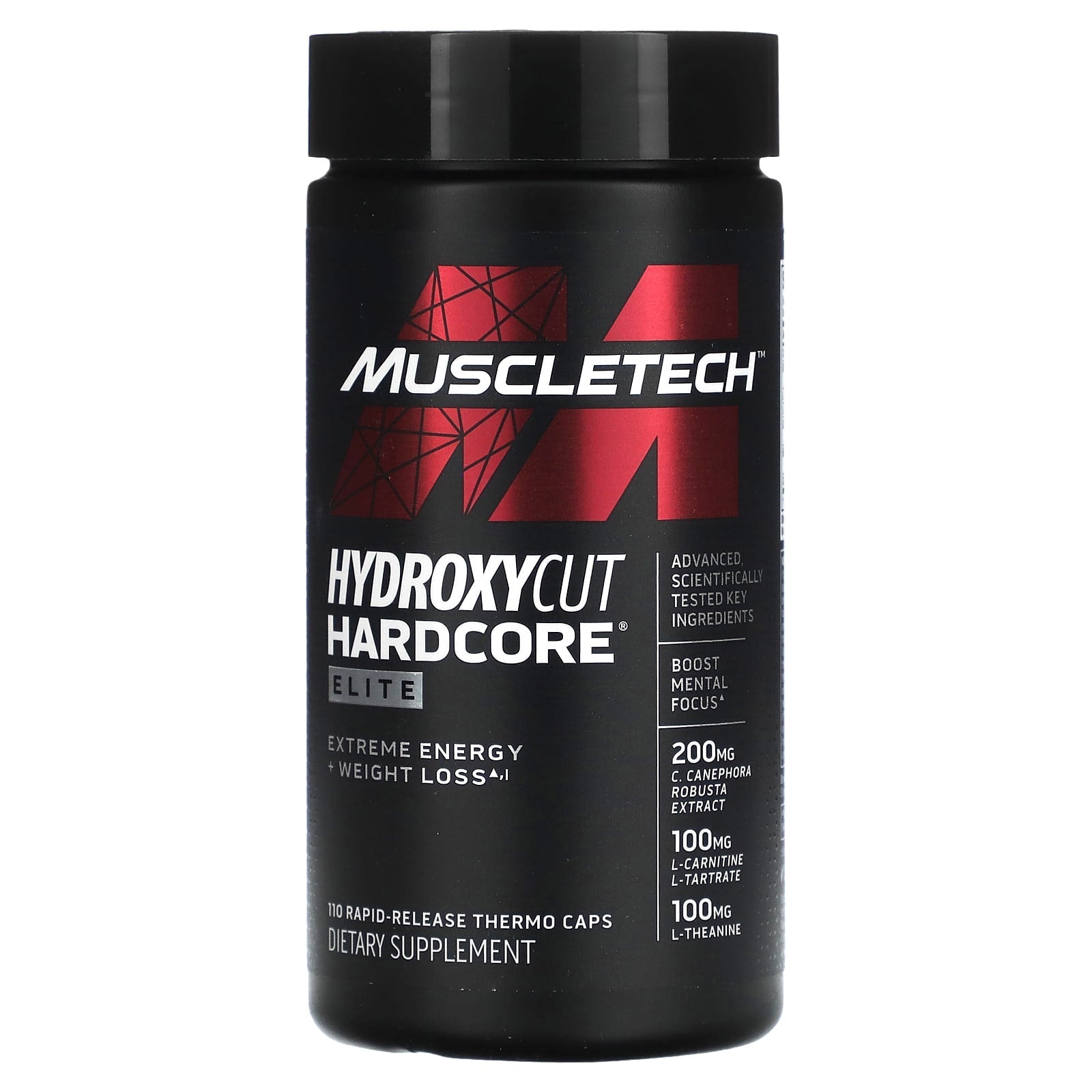 MuscleTech Hydroxycut Hardcore Elite-55Serv.-110Rapid Release Thermo Caps.