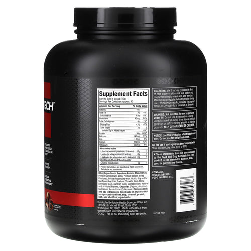 Muscletech Nitrotech Whey Protein -40Serv.-1.81KG-Milk Chocolate