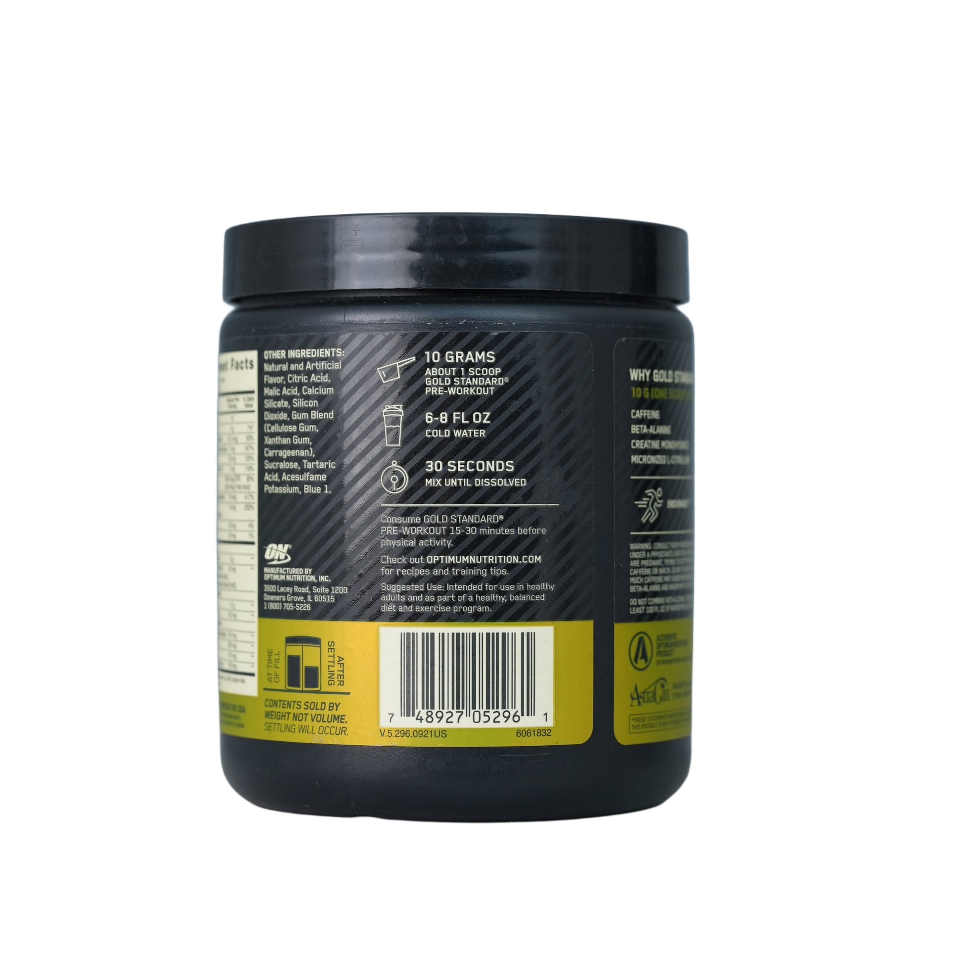 Optimum Nutrition Gold Standard Pre-Workout.-30Serv.-300G.-bluerry lemonde