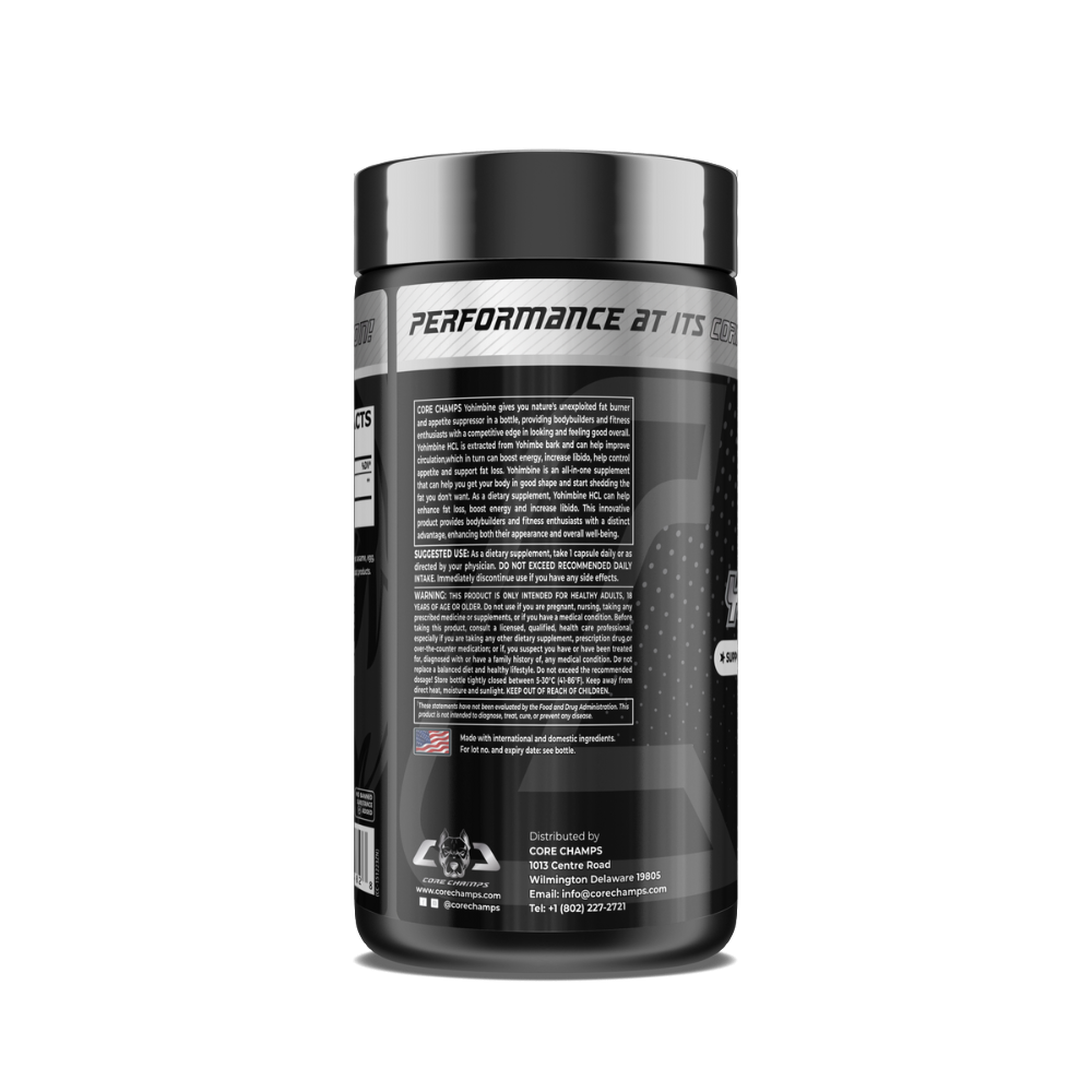 Core Champs, YOHIMBINE HCL, 5mg, 120 Capsules, 120 Serving