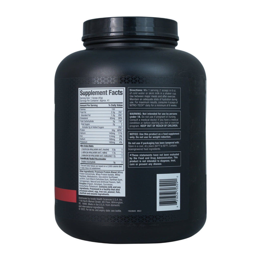 MuscleTech Nitro-Tech Whey Protein.-41Serv.-1.81Kg.-Vanilla Cream