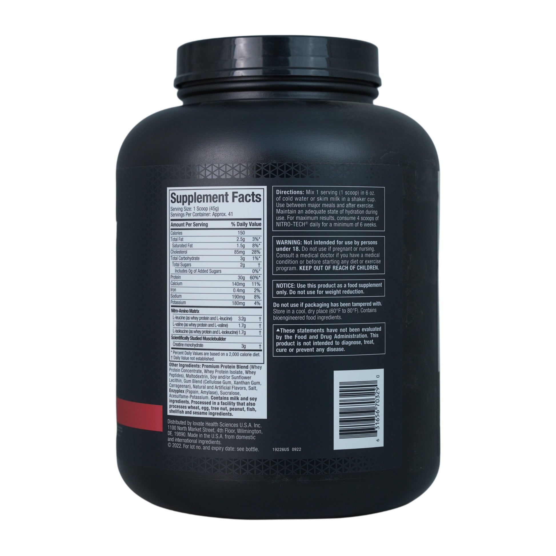 MuscleTech Nitro-Tech Whey Protein.-41Serv.-1.81Kg.-Vanilla Cream