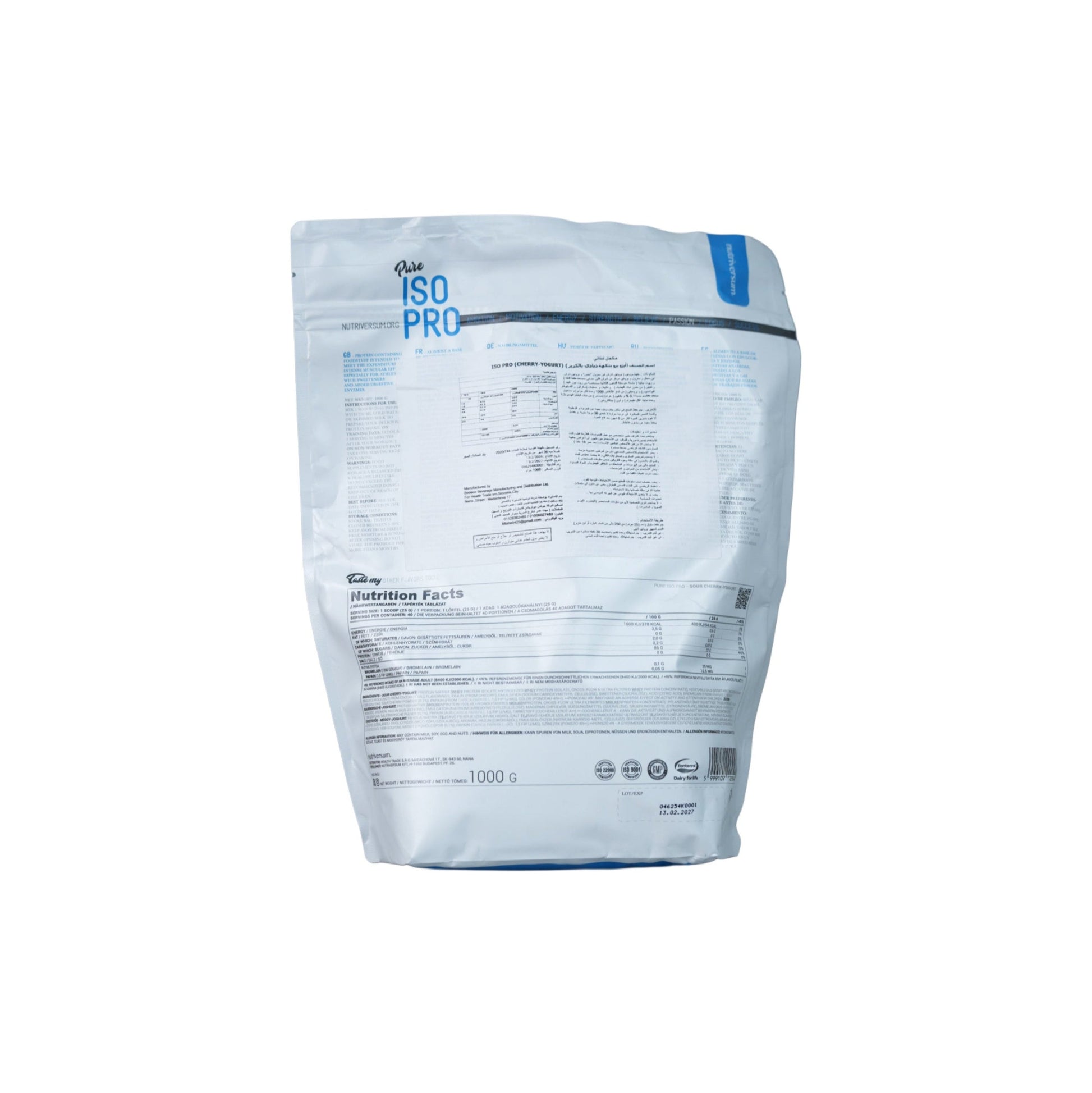 Nutriversum Iso Pro Pure-40Serv.-1000G