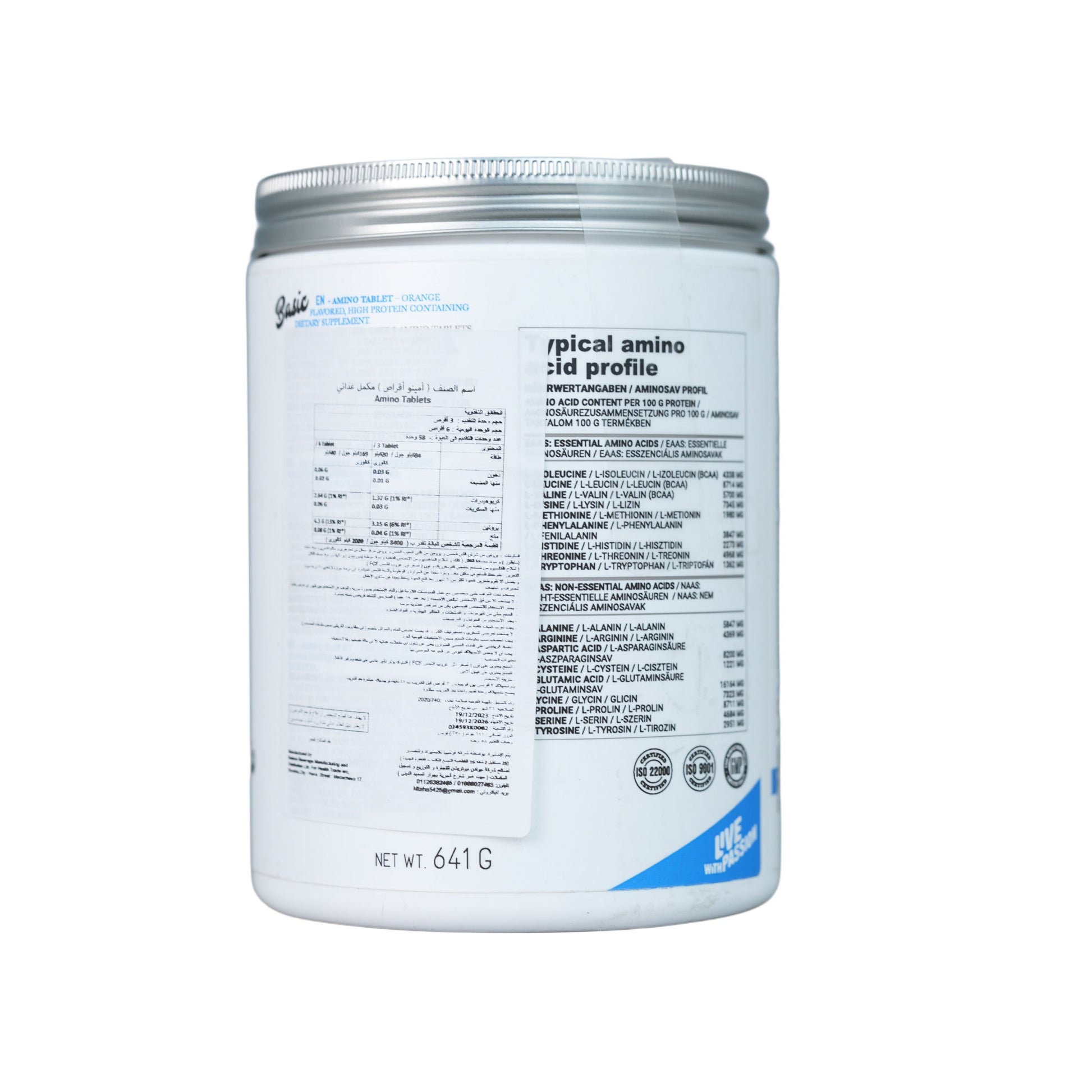 Nutriversum Amino Tablet-350Tabs.-Orange Flavor