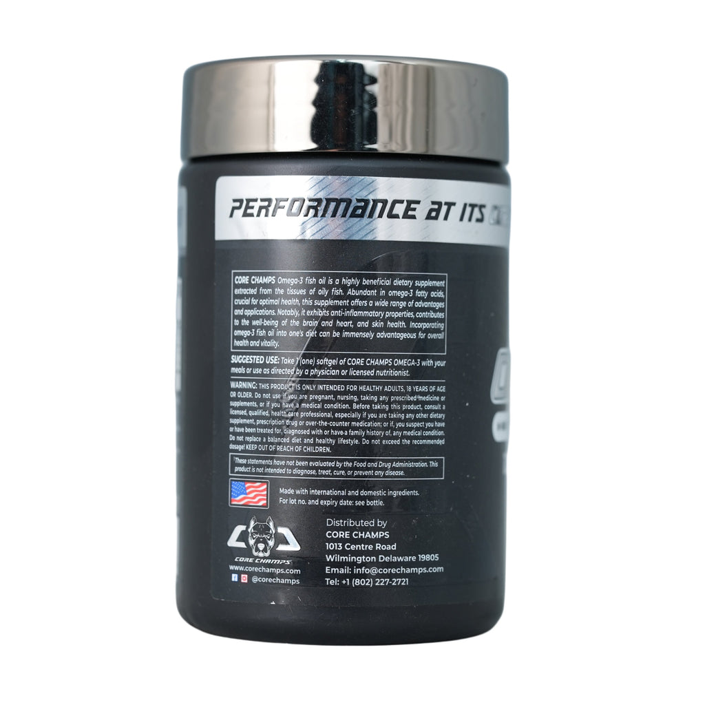 Core Champs omega-3.-100mg Fishoil.-100Softgels