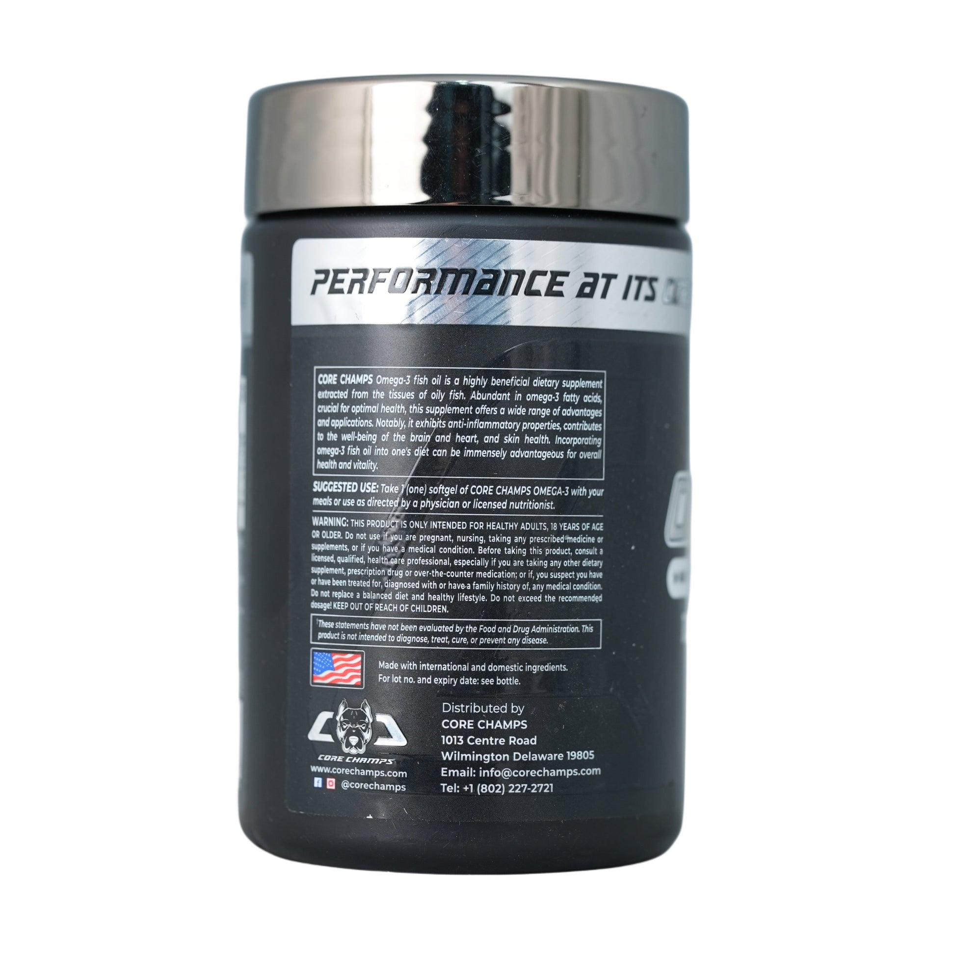 Core Champs omega-3.-100mg Fishoil.-100Softgels