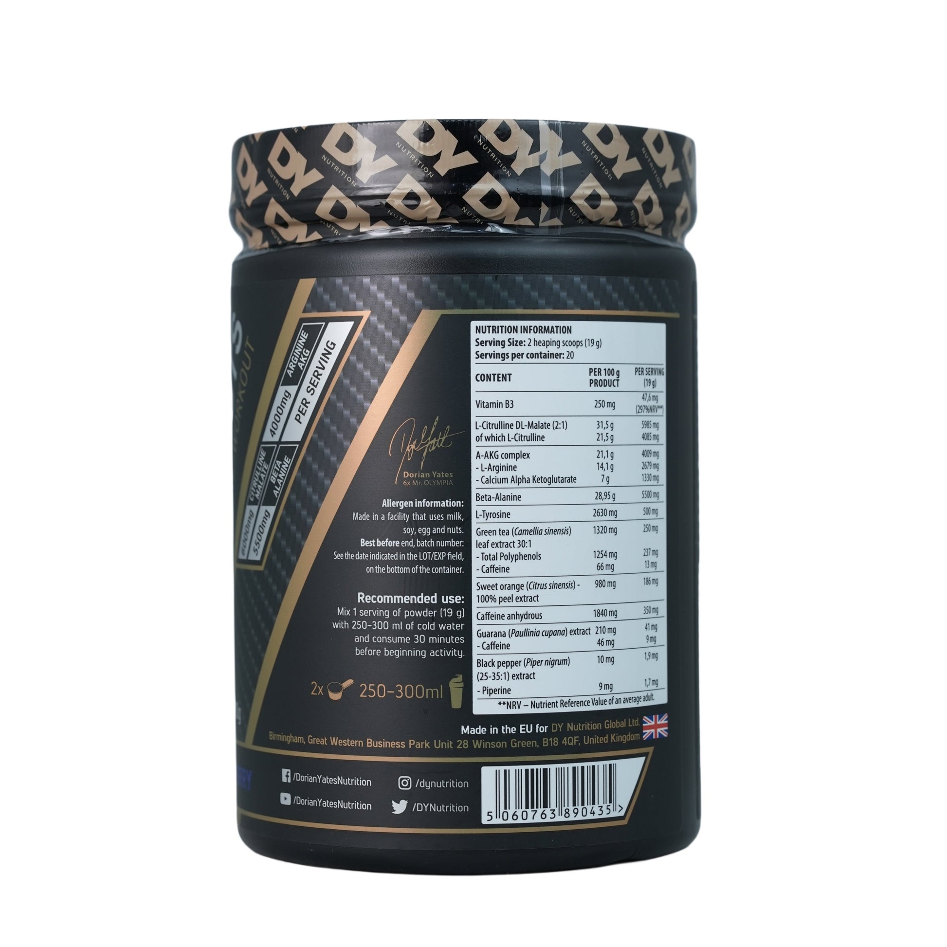 Dorian Yates Blood & guts-20 Serv.-380g