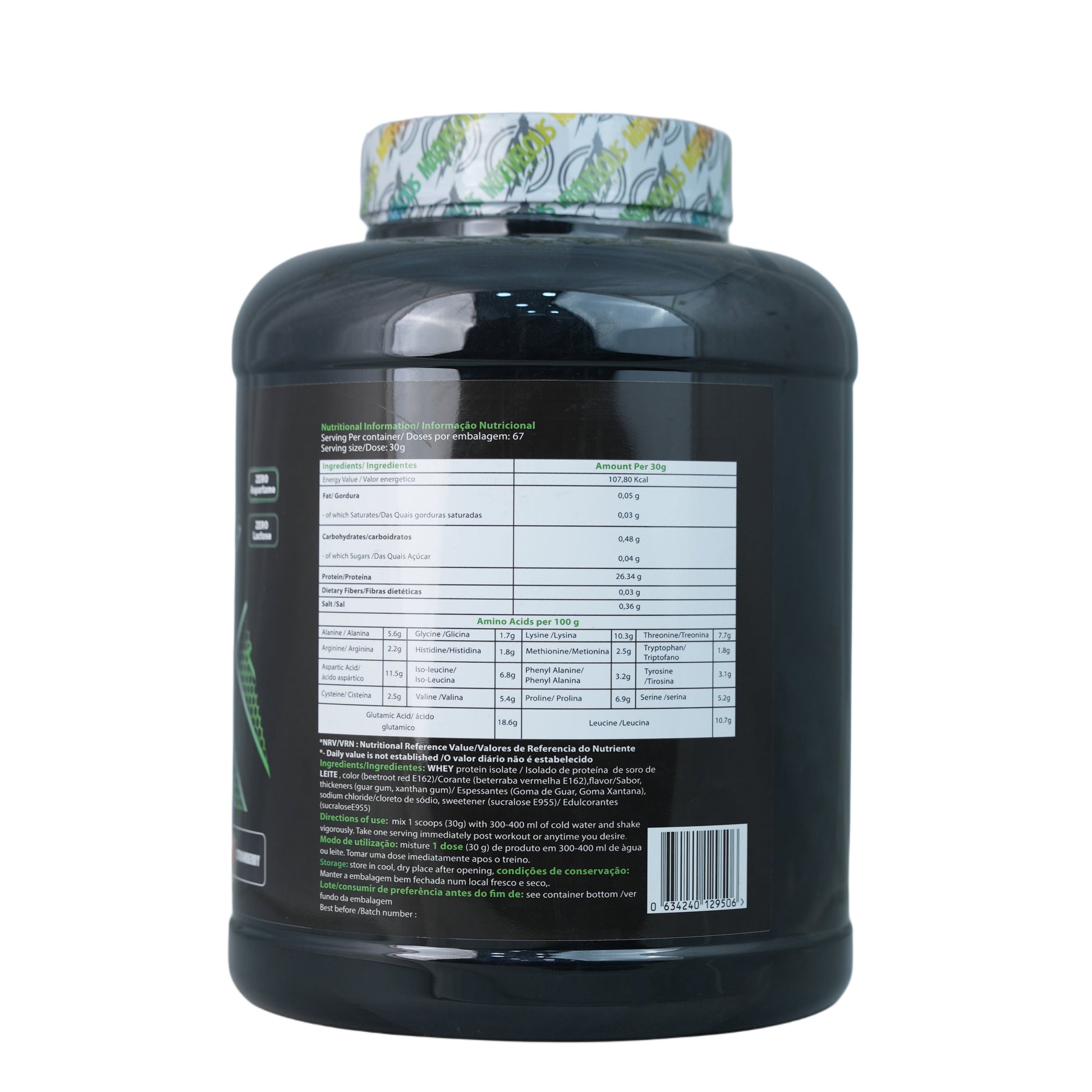 Marvelous Nutrition Bulk Whey Protein Isolate.-67Serv.-2Kg.-Strawberry