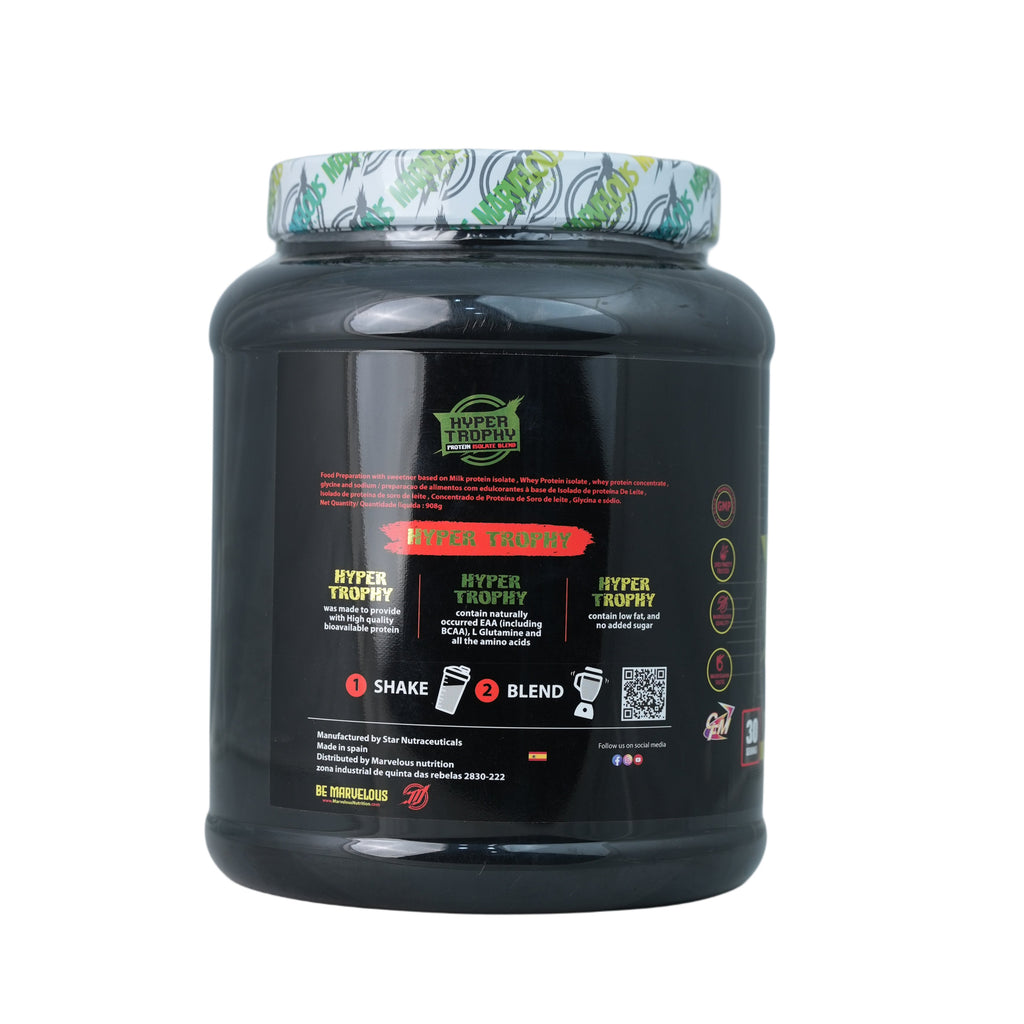 Marvelous Nutrition Hyper Trophy Protein Isolate Blend-30Serv.-908G.-Cookies&Cream