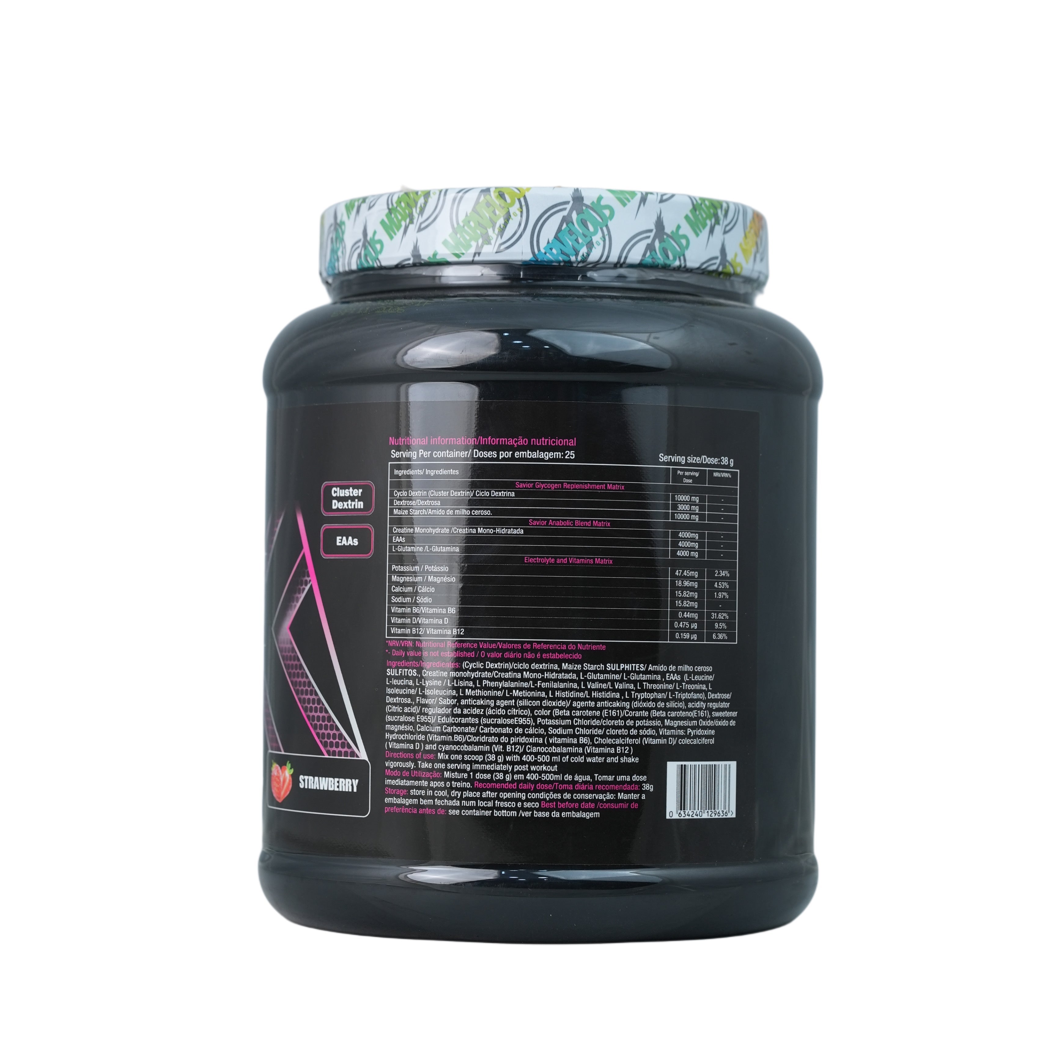 Marvelous Nutrition Savior Anabolic Recovery Rormula.-24Serv.-950g.-FruitPunch