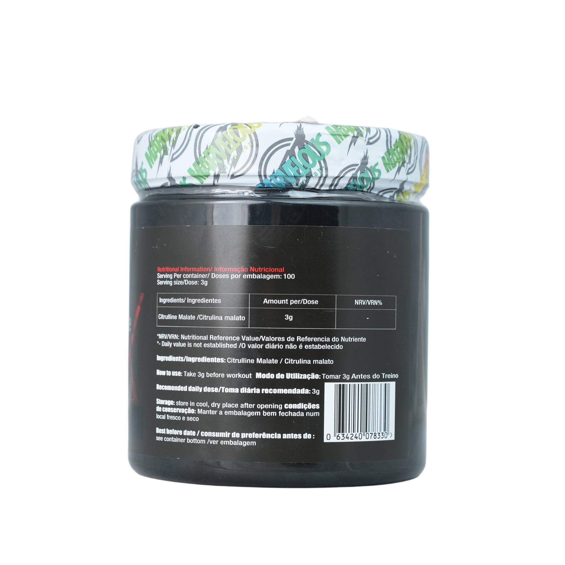 Marvelous Nutrition Citrulline Malate old School Formula-100Serv.-300G.-Unflavored