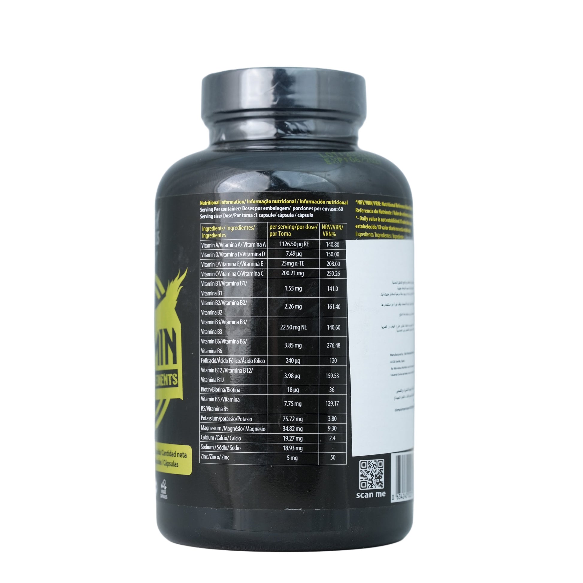 Marvelous Nutrition Vitamin Loaded Ingredients-60Serv.-60Capsules