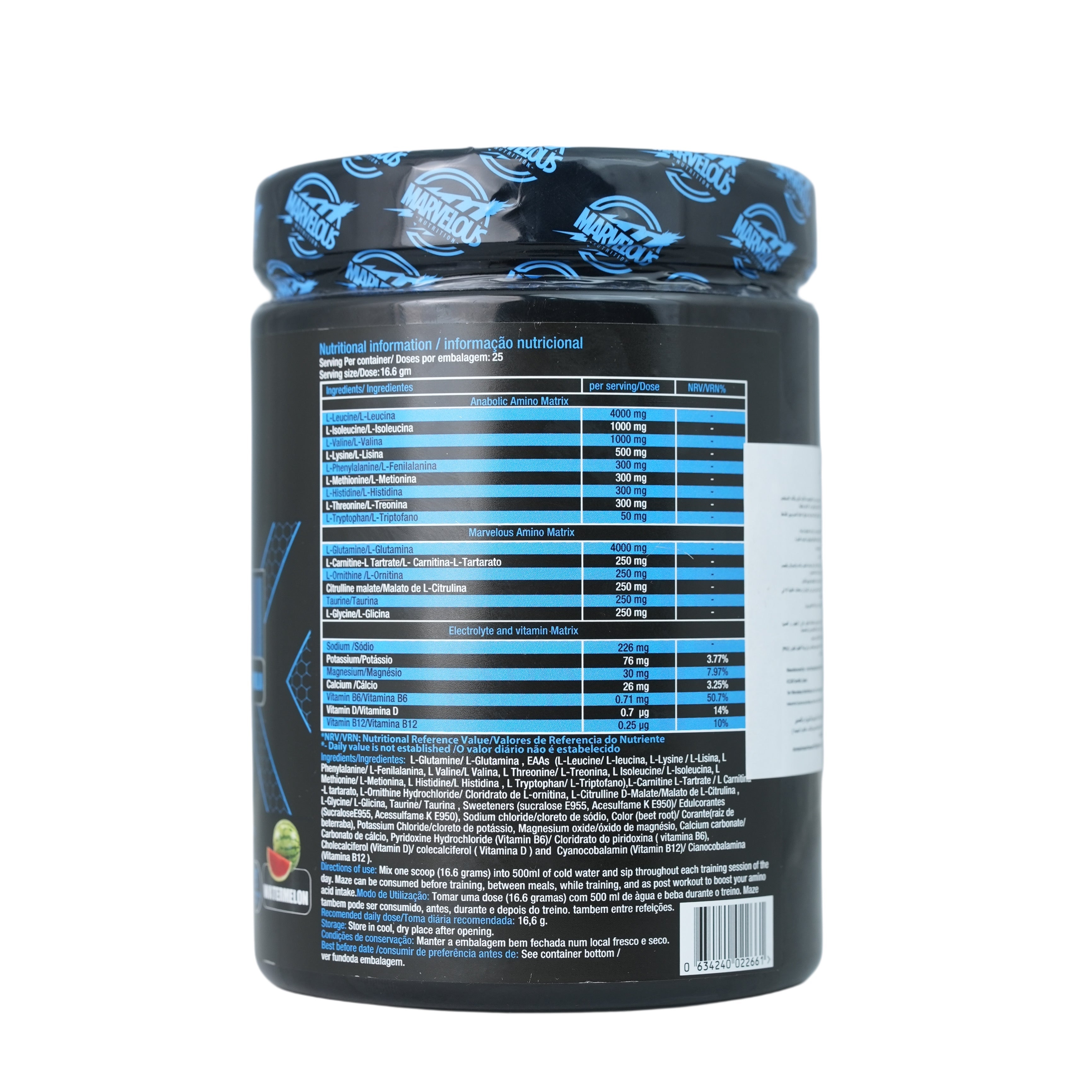 Marvelous Nutrition Maze Anabolic Amino Acid Formula-25Serv.-400G