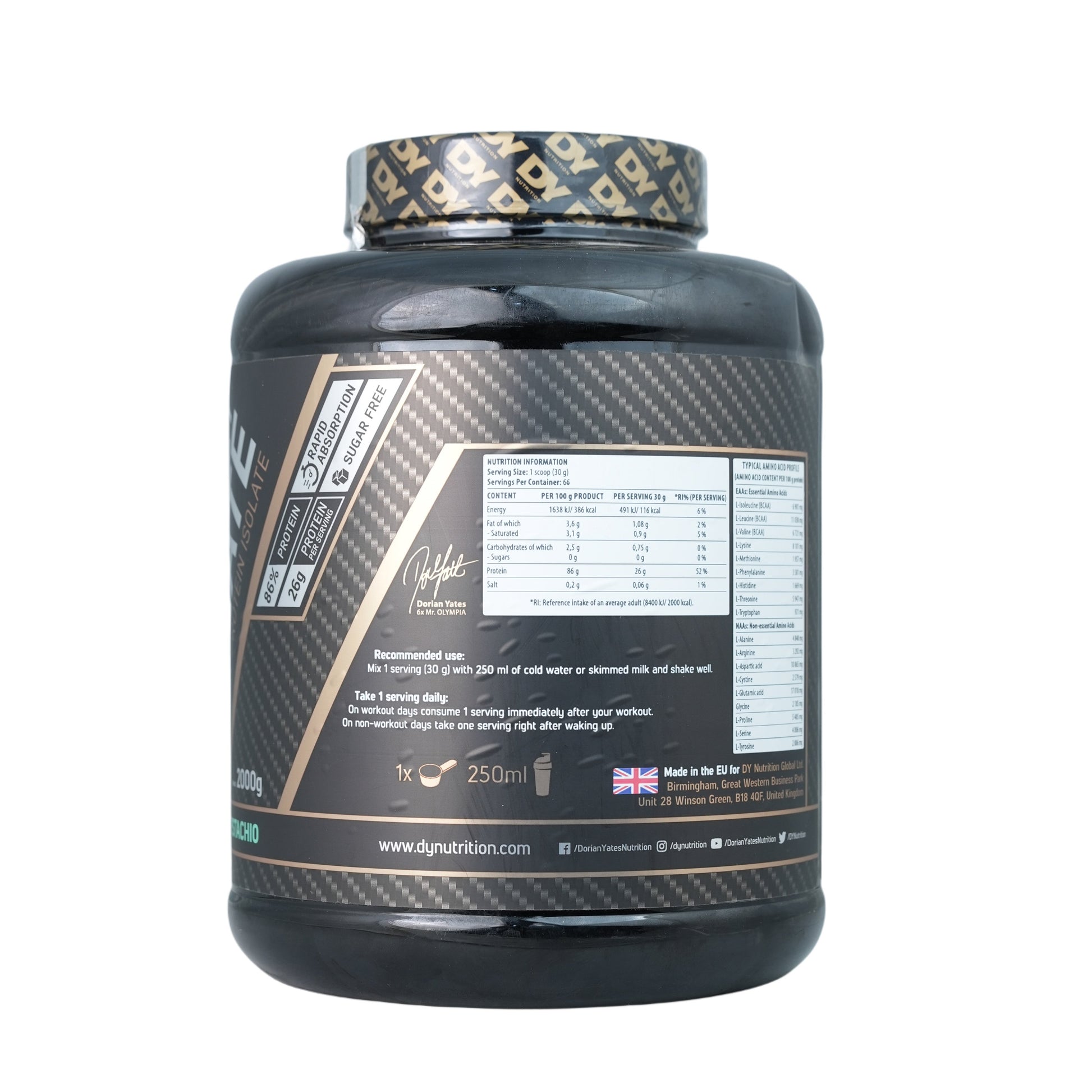 Dorian Yates Shadowhey Isolate-66Serv.-2kg.-Pistachio