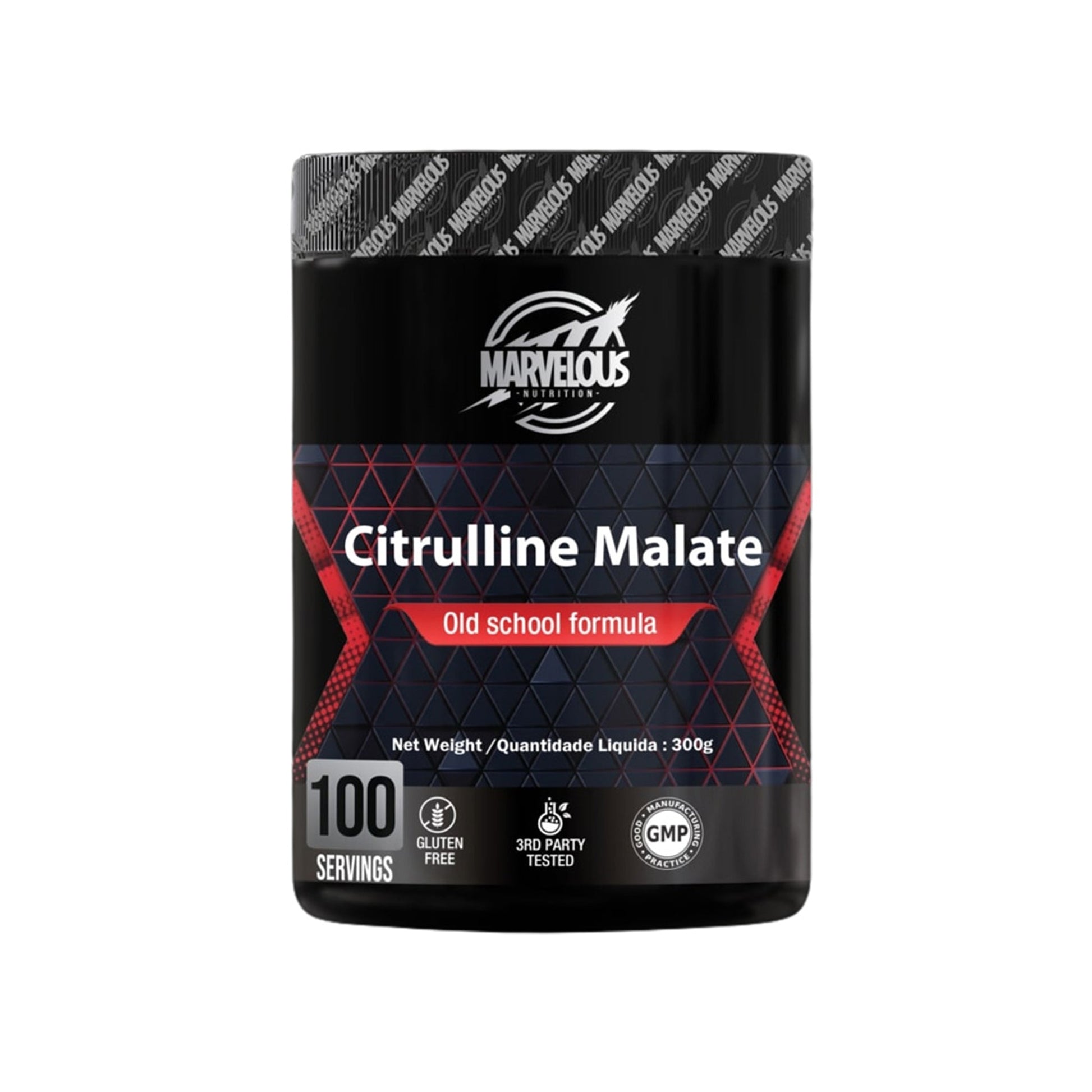Marvelous Nutrition Citrulline Malate old School Formula-100Serv.-300G.-Unflavored