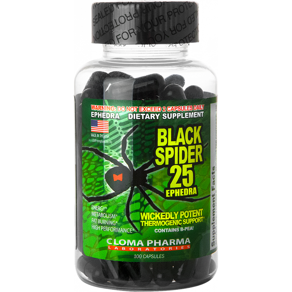 Cloma Pharma Black Spider 25 Ephedra-100Serv