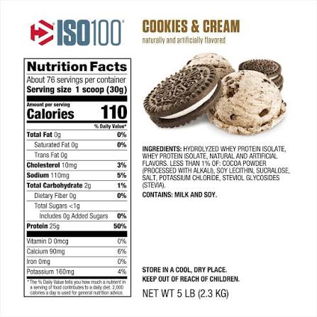 Dymatize ISO100-76Serv.-2.3KG-Cookies and Cream