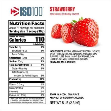 Dymatize ISO100-76Serv.-2.3KG-Strawberry