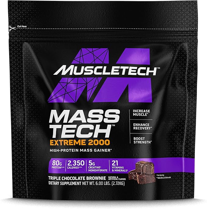 MuscleTech Mass Tech 2.72kg Triple Chocolate Brownie