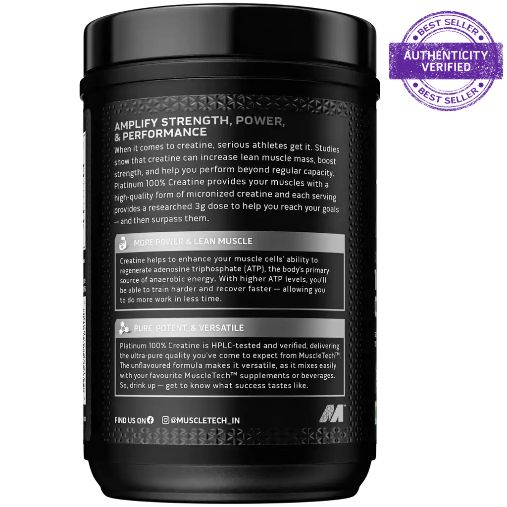 MuscleTech Platinum 100% Creatine 400 gm 80 Servings