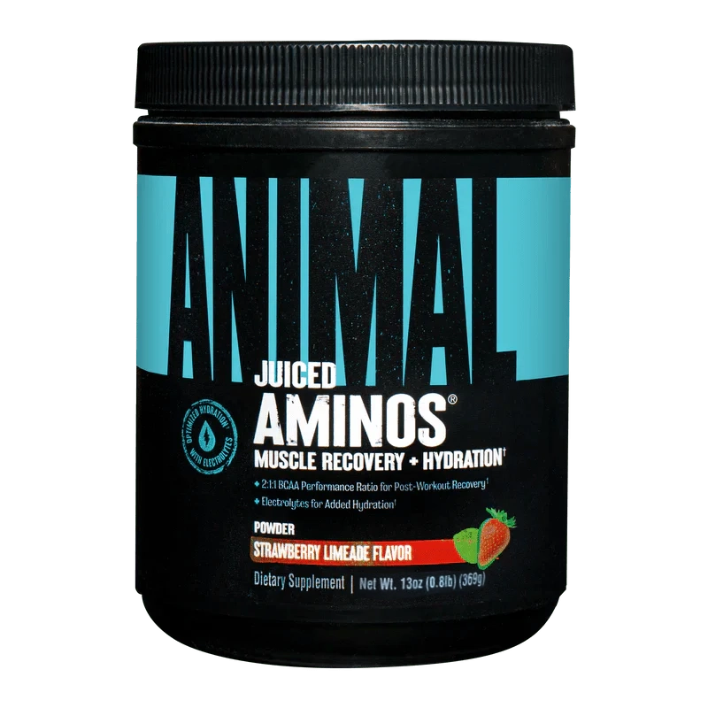 Universal Nutrition Animal Juiced Aminos Muscle Recovery Strawberry Limeade 13oz Hydration 369gm